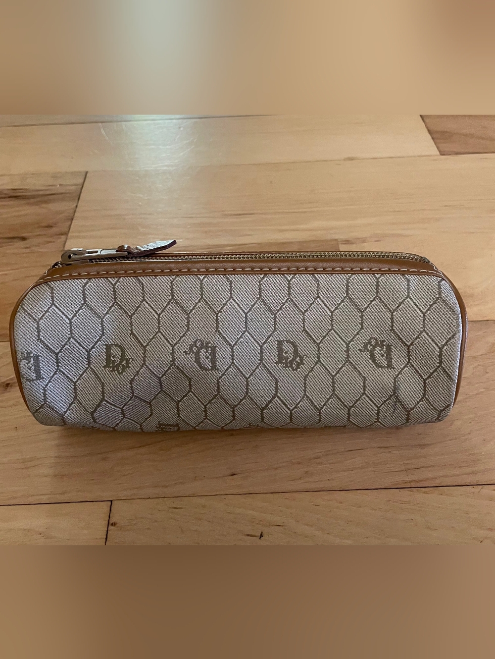 Christian Dior Honeycomb Canvas Cosmetic Pouch